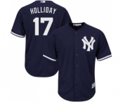 Youth New York Yankees #17 Matt Holliday Authentic Navy Blue Alternate Baseball Jersey Youth New York Yankees #17 Matt Holliday Authentic Navy Blue Alternate Baseball Jersey