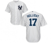 Youth New York Yankees #17 Matt Holliday Authentic White Home Baseball Jersey Youth New York Yankees #17 Matt Holliday Authentic White Home Baseball Jersey