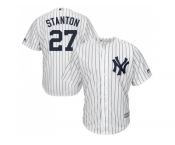 Youth New York Yankees #27 Giancarlo Stanton White Strip Cool Base Stitched MLB Jersey Youth New York Yankees #27 Giancarlo Stanton White Strip Cool Base Stitched MLB Jersey