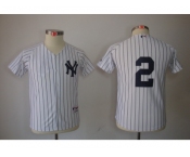 Youth mlb jerseys new york yankees #2 derek jeter white (black stripe) Youth mlb jerseys new york yankees #2 derek jeter white (black stripe)