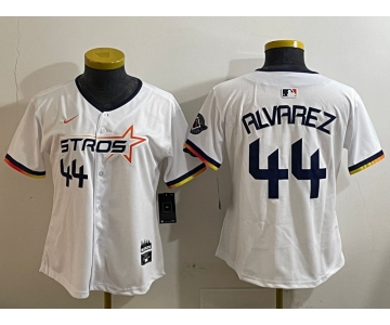 Youth Houston Astros #44 Yordan Alvarez White 2025 City Connect Limited Stitched Baseball Jersey2