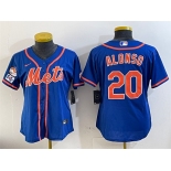 Women's New York Mets #20 Pete Alonso Royal 2025 Spring Training Cool Base Stitched Baseball Jersey