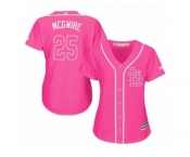 Women's Majestic St. Louis Cardinals #25 Mark McGwire Replica Pink Fashion Cool Base MLB Jersey