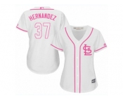 Women's Majestic St. Louis Cardinals #37 Keith Hernandez Replica White Fashion Cool Base MLB Jersey