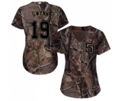 Women's Majestic San Diego Padres #19 Tony Gwynn Authentic Camo Realtree Collection Flex Base MLB Jersey