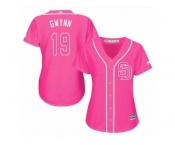 Women's Majestic San Diego Padres #19 Tony Gwynn Replica Pink Fashion Cool Base MLB Jersey