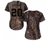 Women's Majestic San Diego Padres #20 Carlos Asuaje Authentic Camo Realtree Collection Flex Base MLB Jersey