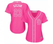 Women's Majestic San Diego Padres #23 Matt Szczur Replica Pink Fashion Cool Base MLB Jersey