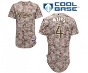 Women's Majestic San Diego Padres #4 Wil Myers Replica Camo Alternate 2 Cool Base MLB Jersey