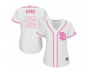 Women's Majestic San Diego Padres #52 Brad Hand Authentic White Fashion Cool Base MLB Jersey