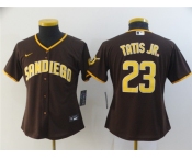 Women's San Diego Padres #23 Fernando Tatis Jr. Alternate Replica Brown Nike Jersey