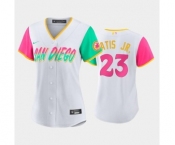 Women's San Diego Padres #23 Fernando Tatis Jr. White 2022 City Connect Cool Base Stitched Baseball Jersey