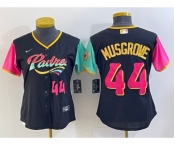 Women's San Diego Padres #44 Joe Musgrove Number Black 2022 City Connect Cool Base Stitched Jersey