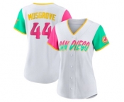 Women's San Diego Padres #44 Joe Musgrove White 2022 City Connect Cool Base Stitched Baseball Jersey