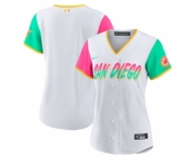 Women's San Diego Padres Blank White 2022 City Connect Cool Base Stitched Baseball Jersey