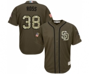 Youth Majestic San Diego Padres #38 Tyson Ross Authentic Green Salute to Service Cool Base MLB Jersey