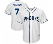 Youth Majestic San Diego Padres #7 Manuel Margot Authentic White Home Cool Base MLB Jersey