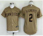 Youth San Diego Padres #2 Xander Bogaerts Grey Cool Base Stitched Baseball Jersey