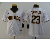 Youth San Diego Padres #23 Fernando Tatis Jr. Alternate Replica White Nike Jersey