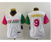 Youth San Diego Padres #9 Jake Cronenworth White 2022 City Connect Cool Base Stitched Jersey