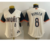 Women's Baltimore Orioles #8 Cal Ripken Jr Natural 2026 City Connect Stadium Stitched Baseball Jersey Women's Baltimore Orioles #8 Cal Ripken Jr Natural 2026 City Connect Stadium Stitched Baseball Jersey