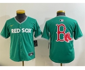 Youth Boston Red Sox Team Big Logo Green 2025 City Connect Limited Stitched Baseball Jersey