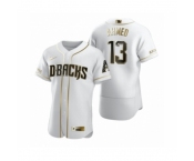 Men's Arizona Diamondbacks #13 Nick Ahmed Nike White Authentic Golden Edition Jersey