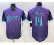 Men's Arizona Diamondbacks #14 Gabriel Moreno Purple 2025 City Connect Limited Stitched Baseball Jersey