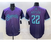 Men's Arizona Diamondbacks #22 Josh Naylor Purple 2025 City Connect Limited Stitched Baseball Jersey