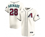 Men's Arizona Diamondbacks #28 Nolan Arenado Cream Home Limited Stitched Baseball Jersey Men's Arizona Diamondbacks #28 Nolan Arenado Cream Home Limited Stitched Baseball Jersey