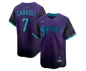 Men's Arizona Diamondbacks #7 Corbin Carroll Purple 2025 City Connect Limited Stitched Baseball Jersey