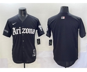 Men's Arizona Diamondbacks Blank Black 'Gothic Desert Fang Edition' Vapor Premier Limited Stitched Baseball Jersey