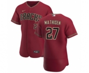 Men's Nike Arizona Diamondbacks #27 Wyatt Mathisen Crimson Authentic Alternate Team Baseball Jersey