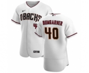 Men's Nike Arizona Diamondbacks #40 Madison Bumgarner White Crimson Authentic Home Team Baseball Jersey