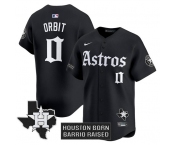 Men's Houston Astros #0 Orbit Black 'Gothic Edition' Vapor Limited Stitched Baseball Jersey
