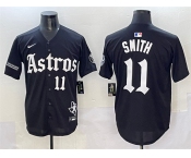 Men's Houston Astros #11 Cam Smith Black Gothic 'Houston Born Barrio Raised' Limited Stitched Baseball Jersey