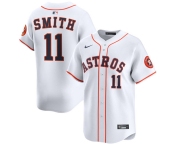 Men's Houston Astros #11 Cam Smith White 2025 Home Limited Stitched Baseball Jersey