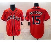 Men's Houston Astros #15 Isaac Paredes Orange Cool Base Stitched Baseball Jersey