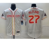 Men's Houston Astros #27 Jose Altuve Number White 2023 City Connect Flex Base Stitched Jersey