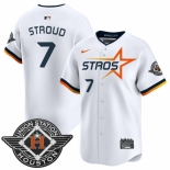Men's Houston Astros #7 C.J. Stroud White 2025 City Connect Limited Stitched Baseball Jersey