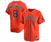 Men's Houston Astros #8 Christian Walker Orange 2025 Alternate Limited Stitched Baseball Jersey