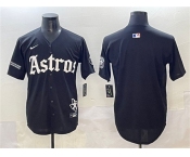 Men's Houston Astros Blank Black Gothic 'Houston Born Barrio Raised' Limited Stitched Baseball Jersey