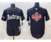 Men's Houston Astros Team Big Logo Black Gothic 'Houston Born Barrio Raised' Limited Stitched Baseball Jerseys