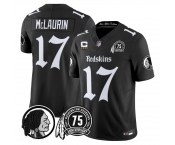 Men's Washington Commanders #17 Terry McLaurin Black 4-star C Patch & 75TH Patch 2026 F.U.S.E. Hail Raiser Alternate Vapor Limited Stitched Football Jersey Men's Washington Commanders #17 Terry McLaurin Black 4-star C Patch & 75TH Patch 2026 F.U.S.E. Hail Raiser Alternate Vapor Limited Stitched Football Jersey