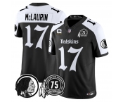 Men's Washington Commanders #17 Terry McLaurin Black White 4-star C Patch & 75TH Patch 2026 F.U.S.E. Hail Raiser Alternate Vapor Limited Stitched Football Men's Washington Commanders #17 Terry McLaurin Black White 4-star C Patch & 75TH Patch 2026 F.U.S.E. Hail Raiser Alternate Vapor Limited Stitched Football