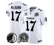 Men's Washington Commanders #17 Terry McLaurin White 75TH Patch 2026 F.U.S.E. Hail Raiser Alternate Vapor Limited Stitched Football Jersey Men's Washington Commanders #17 Terry McLaurin White 75TH Patch 2026 F.U.S.E. Hail Raiser Alternate Vapor Limited Stitched Football Jersey