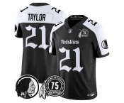 Men's Washington Commanders #21 Sean Taylor Black White 75TH Patch 2026 F.U.S.E. Hail Raiser Alternate Vapor Limited Stitched Football Jersey Men's Washington Commanders #21 Sean Taylor Black White 75TH Patch 2026 F.U.S.E. Hail Raiser Alternate Vapor Limited Stitched Football Jersey