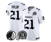 Men's Washington Commanders #21 Sean Taylor White 75TH Patch 2026 F.U.S.E. Hail Raiser Alternate Vapor Limited Stitched Football Jersey Men's Washington Commanders #21 Sean Taylor White 75TH Patch 2026 F.U.S.E. Hail Raiser Alternate Vapor Limited Stitched Football Jersey
