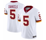 Men's Washington Commanders #5 Jayden Daniels White 2025 F.U.S.E. Throwback Vapor Limited Football Stitched Jersey Men's Washington Commanders #5 Jayden Daniels White 2025 F.U.S.E. Throwback Vapor Limited Football Stitched Jersey