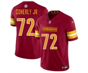 Men's Washington Commanders #72 Josh Conerly Jr Burgundy 2025 Draft F.U.S.E. Vapor Limited Football Stitched Jersey